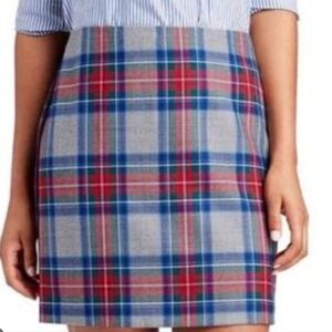 Vineyard Vines Jolly Tartan Plaid Postage Stamp Wool Skirt Size 4